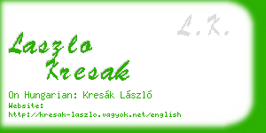 laszlo kresak business card